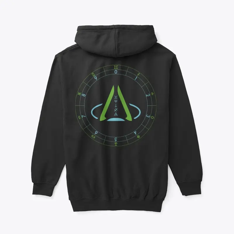 Delta Glyph Number Wheel Zip Hoodie