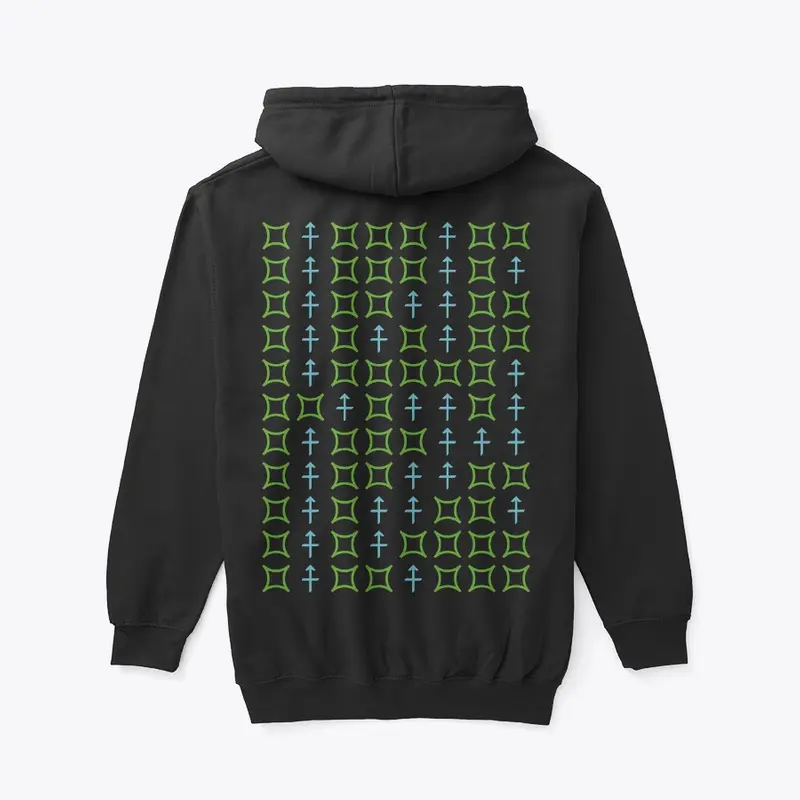 Delta Glyph Binary Zip Hoodie