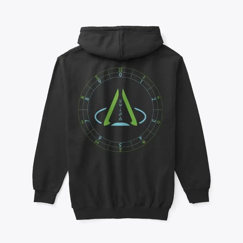 Delta Glyph Number Wheel Zip Hoodie