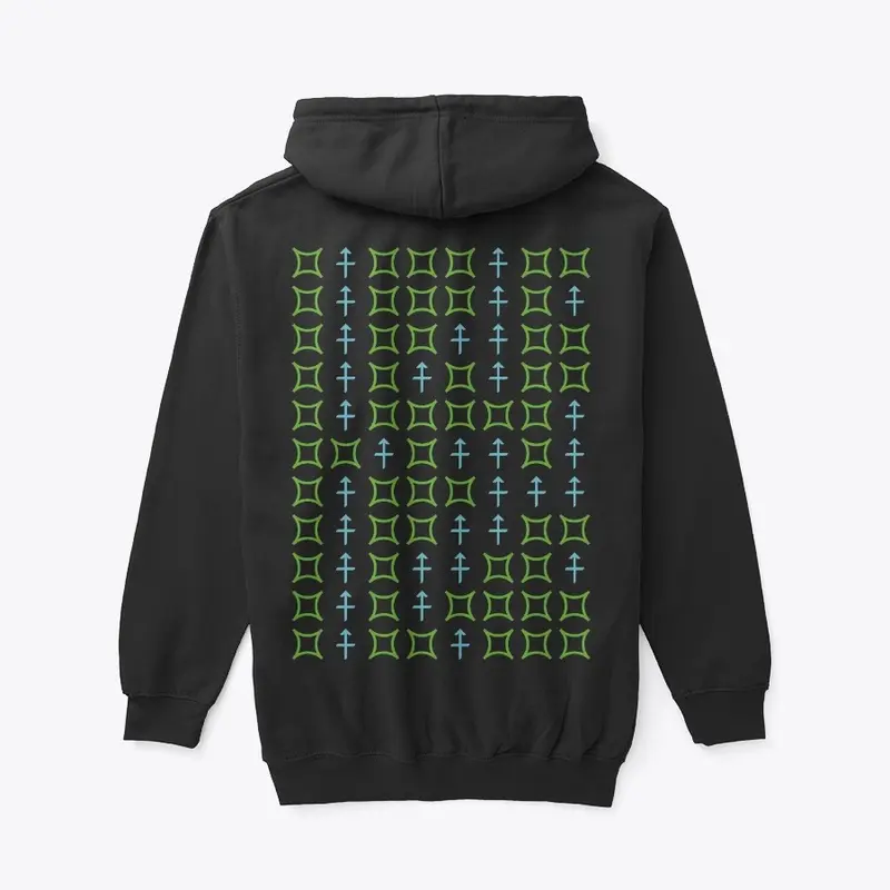 Delta Glyph Binary Zip Hoodie